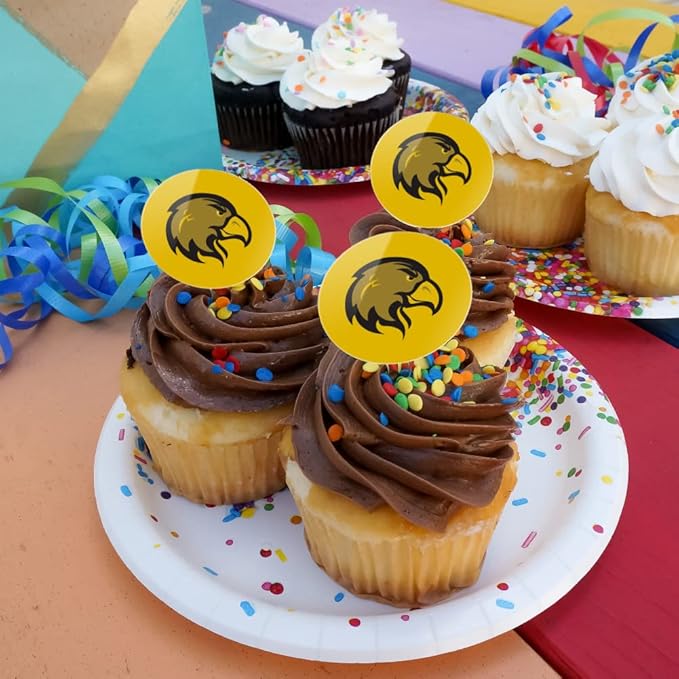 California State University Los Angeles Primary Logo Cupcake Picks Toppers Decoration Set of 6