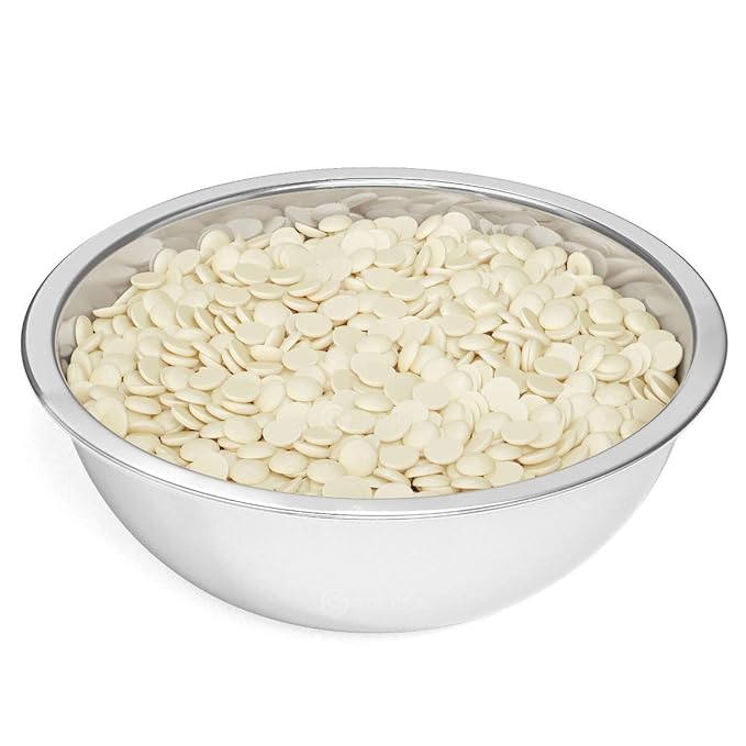 Cambie White Chocolate Couverture 28%, 2 Pounds of White Chocolate Chips, European Style Couverture for Chocolatiers, Pastry Chefs, Home Bakers, and Professionals, 2 Pounds