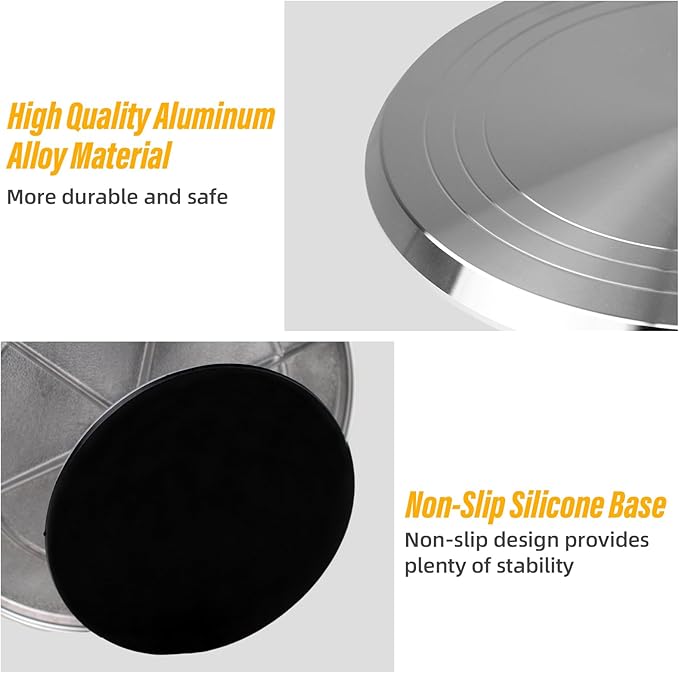 Cake Turntable 12'' Revolving Cake Stand, Cake Turntable for Decorating with Non-Slip Bottom, Cake Stands for Party, Wedding Decorations, Pastries and Cupcakes (Aluminium Alloy)