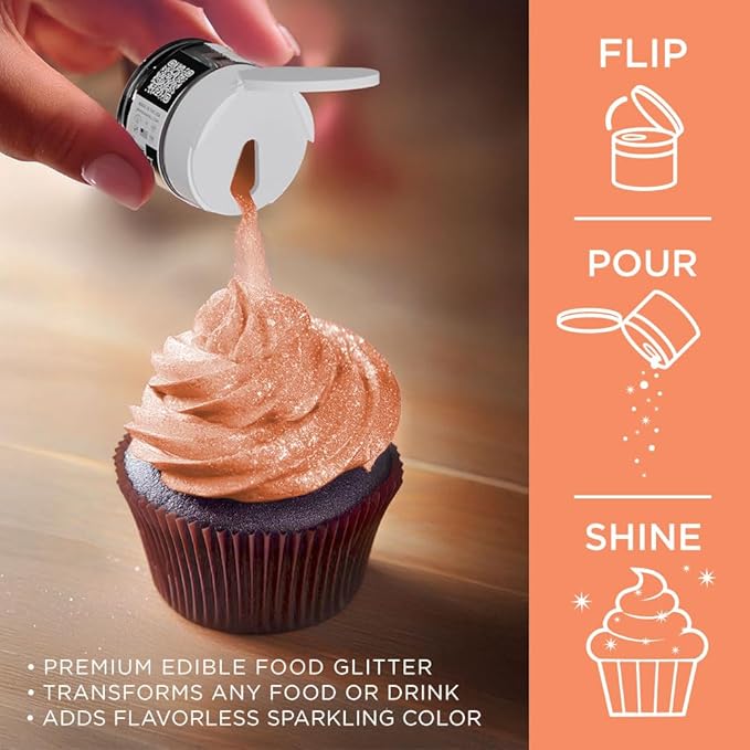 Bakell - Creamsicle Orange Tinker Dust (5g, 1x Jar) Edible Glitter for Food, Desserts, and Beverages!
