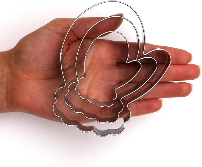 Mitten Cookie Cutter - Stainless Steel - Dishwasher Safe (Mitten 3 Piece)