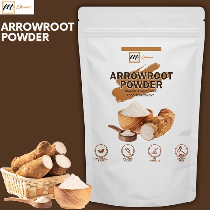 mGanna 100% Natural Arrowroot Powder 908 g / 2 lbs for Baking and Food Recipes (Maranta arundinacea)