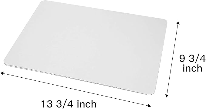 ONE MORE White Quarter Cake Sheet 13.75” x 9.75” Cake Board Sturdy Rectangle Greaseproof Pad Full 15 Pk Boards (15, White)