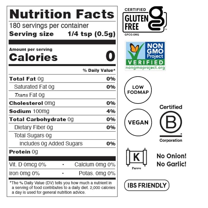 Fody Foods Steak Seasoning, 3.2 Oz, Garlic and Onion Free, Low FODMAP Certified, Gut & IBS Friendly, Vegan, Non-GMO, Gluten Free, Keto Friendly, Great for Grilling