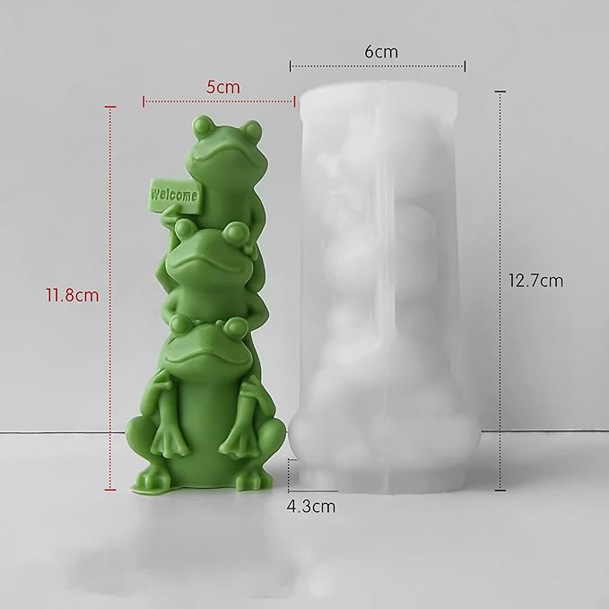Frog Animal Soap & Candle Making Molds - Silicone 3D Mold for Home Decor