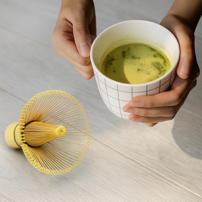 Matcha Whisk Set - 4PCS, Matcha Whisk, Whisk Holder, Sifter, Scoop, Matcha Kit for Tea Ceremony, Gift Set for Matcha Lovers
