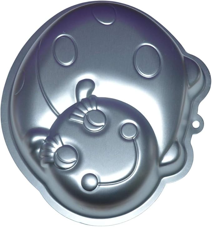 Ulalaza 3D Ladybug Baking Pan Aluminum Cake Mold DIY Birthday Cake Mould Kitchen Supplies