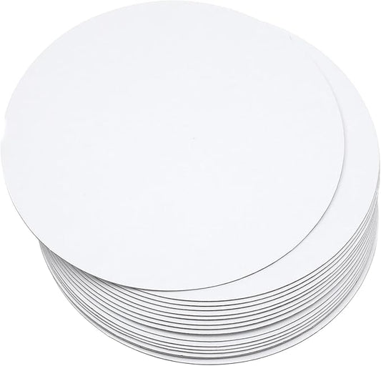qiqee 40-Packs Cake Boards Round 12 Inch White Cake Circles Rounds Base Food-Grade Cardboard Cake Plate（Thinner But Stronger）