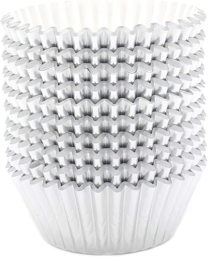 Standard Silver Foil Cupcake Liners Muffin Baking Cups for Party and More, 200-Count