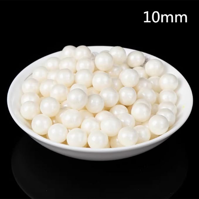 PhilaeEC White Peals 10mm Size Sprinkles for Cake Decoration Edible Candy Baking Cookie Cupcake Toppers Wedding Party Valentines Halloween Christmas Supplies 4.23oz