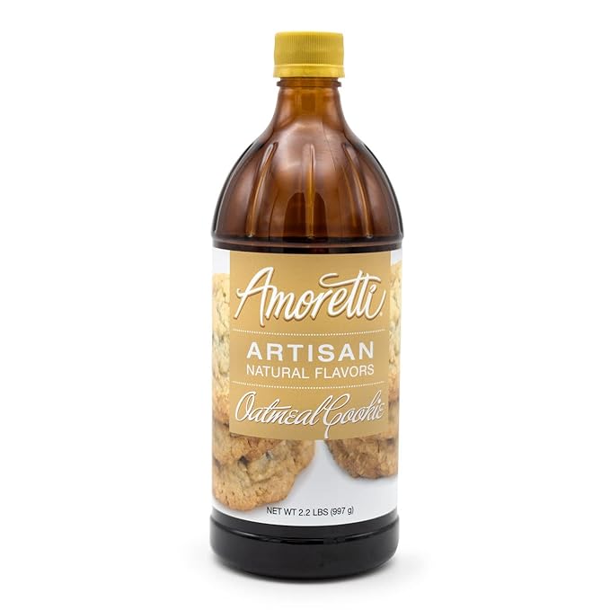 Amoretti - Natural Oatmeal Cookie Artisan Flavor Paste, 2.2 lbs, Perfect For Ice Cream, Beverages, Cakes, and more, Preservative Free, Vegan, Gluten Free, No Artificial Sweeteners, Highly Concentrated