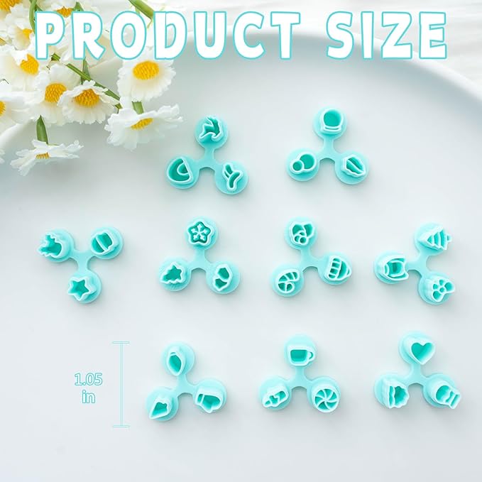 Mirco Christmas Polymer Clay Cutters, 9 Shapes Winter Clay Cutters for Earrings Making Clay Jewelry
