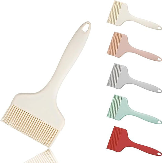 Extra Large Pastry Brush-Silicone Basting Brush for Cooking,Heat Resistant Food Brush for BBQ,Dishwasher Safe Grill Brush (White)