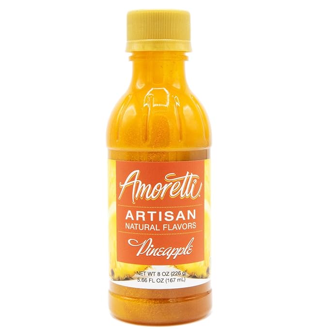 Amoretti - Natural Pineapple Artisan Flavor Paste, 2.2 lbs, Perfect For Ice Cream, Beverages, Cakes, and more, Preservative Free, Vegan, Gluten Free, No Artificial Sweeteners, Highly Concentrated