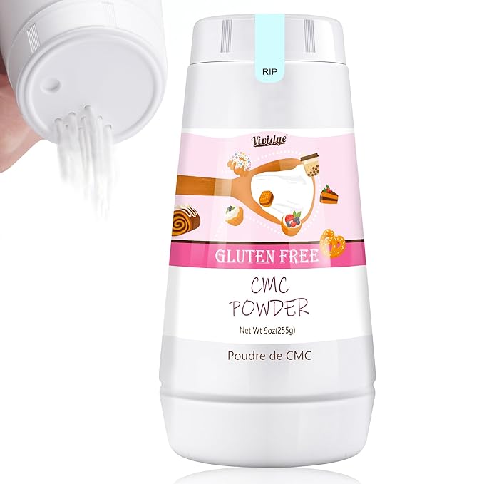 9oz CMC Powder, 100% Pure Food Grade CMC Powder, Tylose Powder for Fondant, Ice Cream, Cake, Yogurt, Candy & Gum Paste, Premium Carboxymethylcellulose Food Thickener and Moisture Retainer