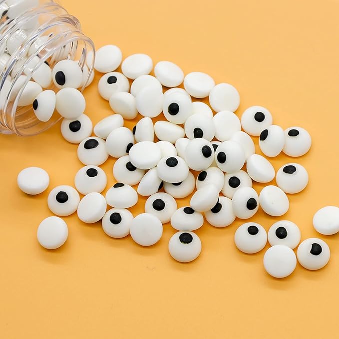 LEBERY Candy Eyeballs Eyes Cake Cupcake Toppers Halloween Sprinkles, Edible Eyes Candy Eyes for Decorating Eyes Sprinkles Edible Eyeballs for Halloween Christmas Baking Cookie Decorations - 3 oz