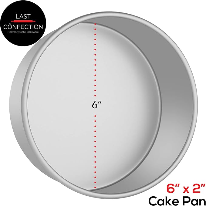 LAST CONFECTION 6" x 2" Aluminum Round Cake Pan - Professional Bakeware