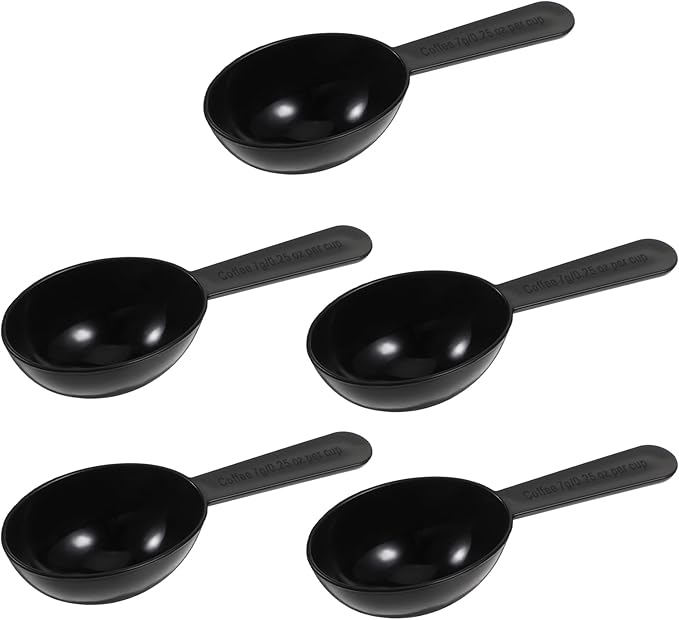 Plastic Coffee Measuring Spoons, 5 Pack Tablespoon Measuring Spoon 7g Short Handle Coffee Scoop for Tea, Protein, Spices, Milk Powders,Sugar, Cereal, Spices