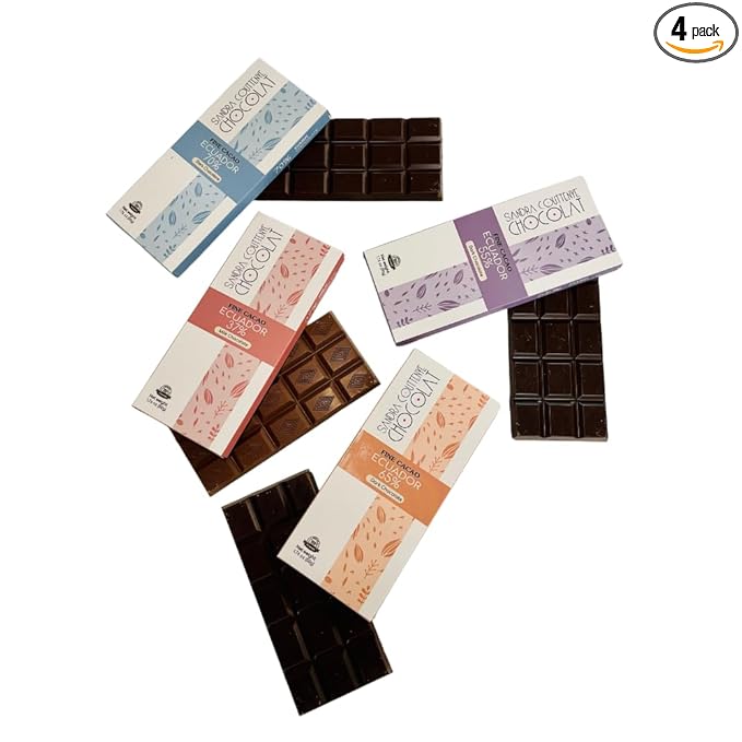 Fine Cacao Chocolate, 1.76 oz (Pack of 4) (Pack 4, Mix Chocolate)