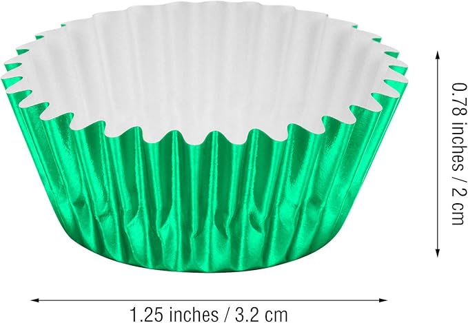Sumind 400 Pieces Mini Foil Cupcake Liners Baking Cups, Metallic Cupcake Liner for Holiday Baking Muffin and Cupcakes(10 Colors)