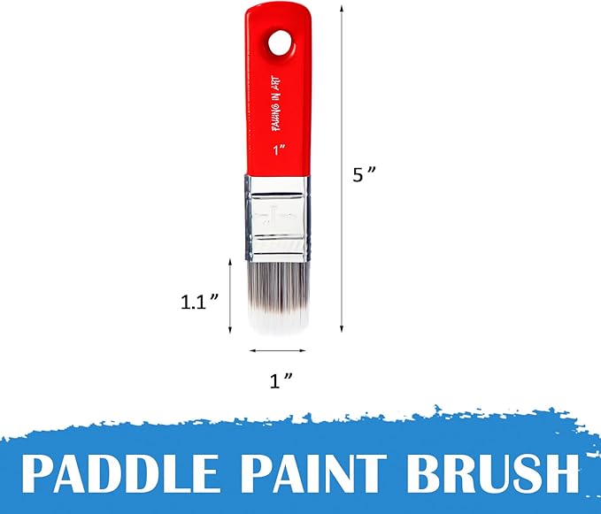 Falling in Art Filbert Paddle Paint Brush, Scale Brush for Oil and Acrylic Paints,1 Inch