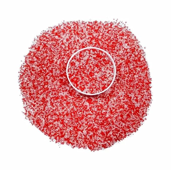 Sentovac Red and White Sanding Sugar Edible Sprinkles Sprinkles for Cake Decorating | 1 Bottle 5.0oz Cookie Decorating Celebrations Wedding Shower Party Valentines Supplies