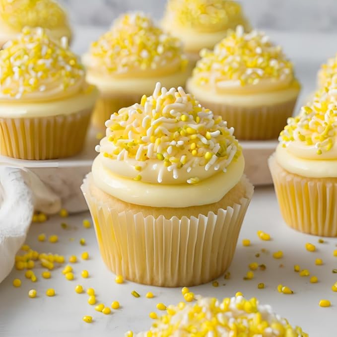 Olive & Vine Yellow Soft Sprinkles, Subtle Sweetness, For Baking & Desserts, Rich Tradition, Authentic Taste, For Global Recipes (11.2 Ounce)