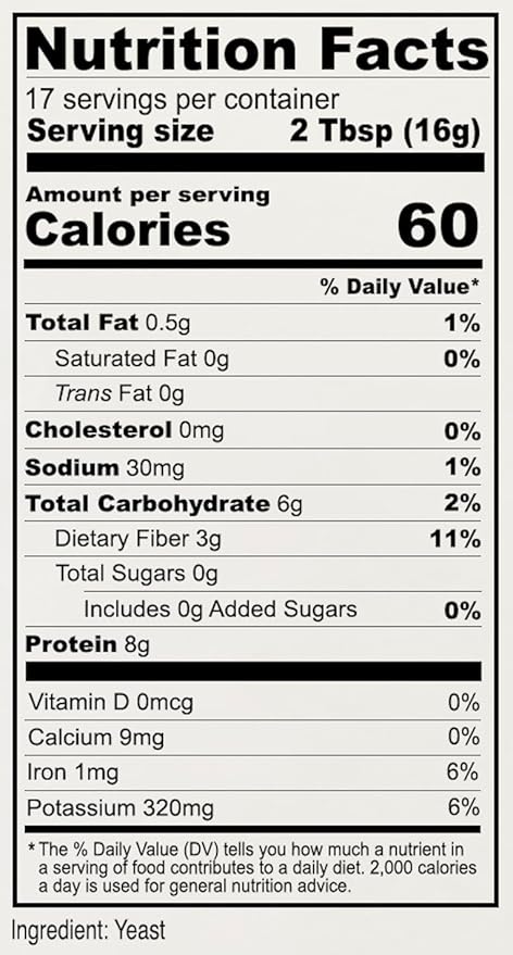 Anthony's Premium Nutritional Yeast Flakes, 10 oz, Non Fortified, Batch Tested Gluten Free, Non GMO