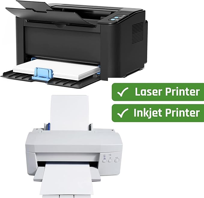 3-1/3" x 4" Shipping Address Labels 300 Label Stickers Paper for Laser/Inkjet Printer 6 per Page Printable Mailing Labels, FBA Box Labels - Matte, 50 Sheets (Pack of 2)