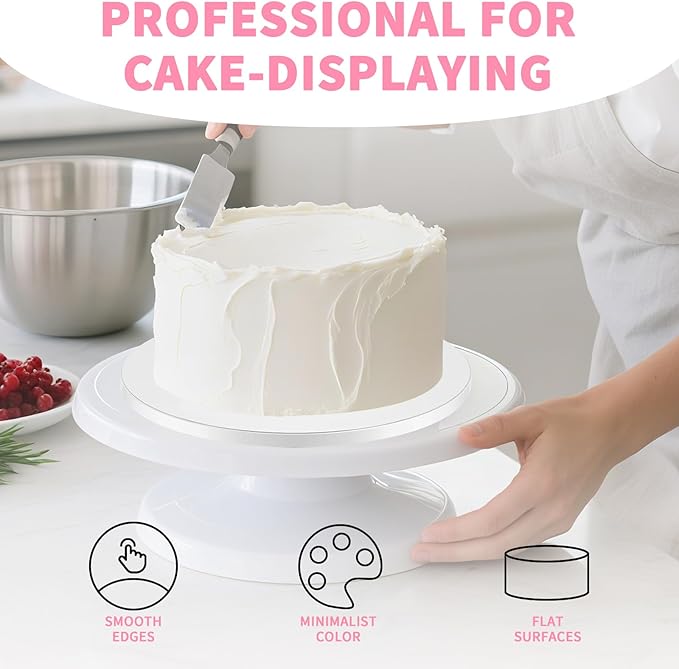 Cake Boards 10 Inch Round, 1/2" Thick Decorating Supplies White 6-Pack Sturdy Corrugated Cardboard Base, Base para Pastel. (10inch(6pack))