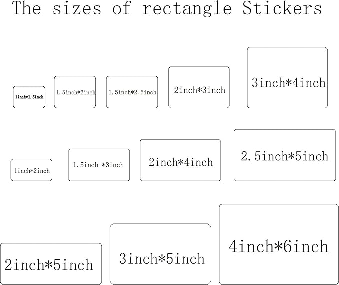 Custom Clear Stickers Personalized Logo Labels Transparent Stickers Waterproof Round, Heart, Rectangle, 1.5", 2", 3",4",5",6", 150pcs (Rectangle)