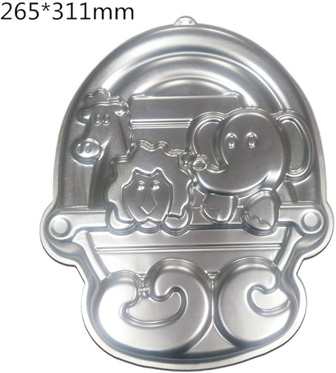 Ulalaza 3D Animal Baking Pan Aluminum Cake Mold DIY Birthday Cake Mould Kitchen Supplies