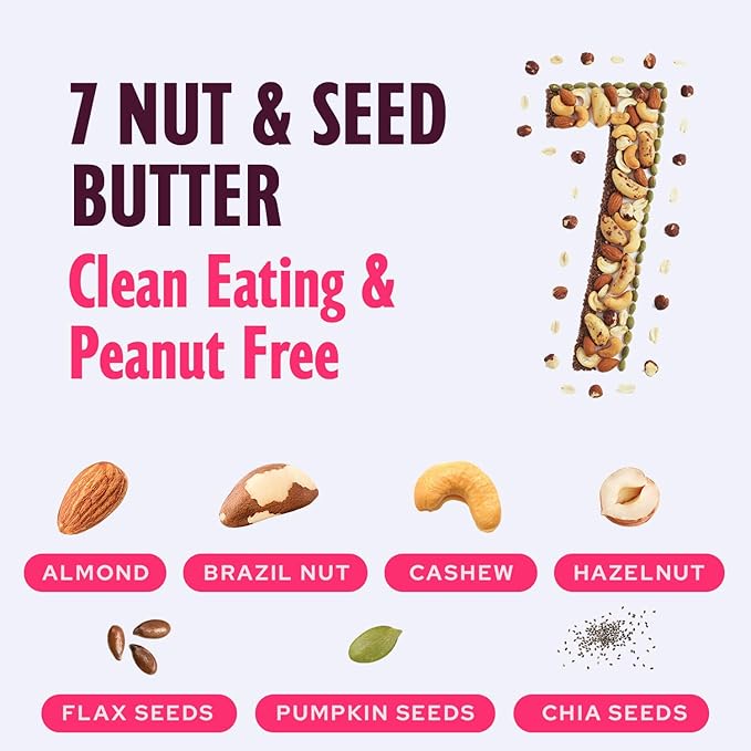 NuttZo Organic Power Fuel 7 Nuts and Seeds Butter, Smooth, Paleo and Keto Friendly, Peanut and Gluten Free, Vegan, Kosher, No Added Sugar or Oil, 12 oz Jar, 6 Pack