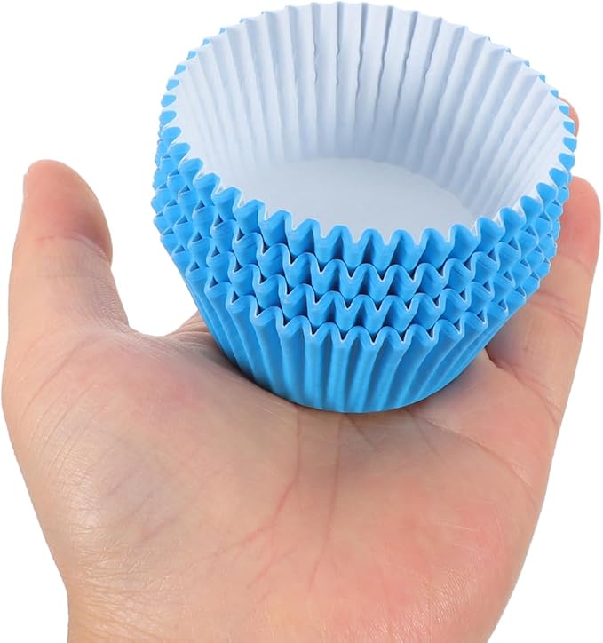 Toyvian 400-count Mini Cupcake Liners for Baking Bright Rainbow Standard Cupcake Liners Solid Colorful Paper Baking Cups for Candy Cups And Cake Balls