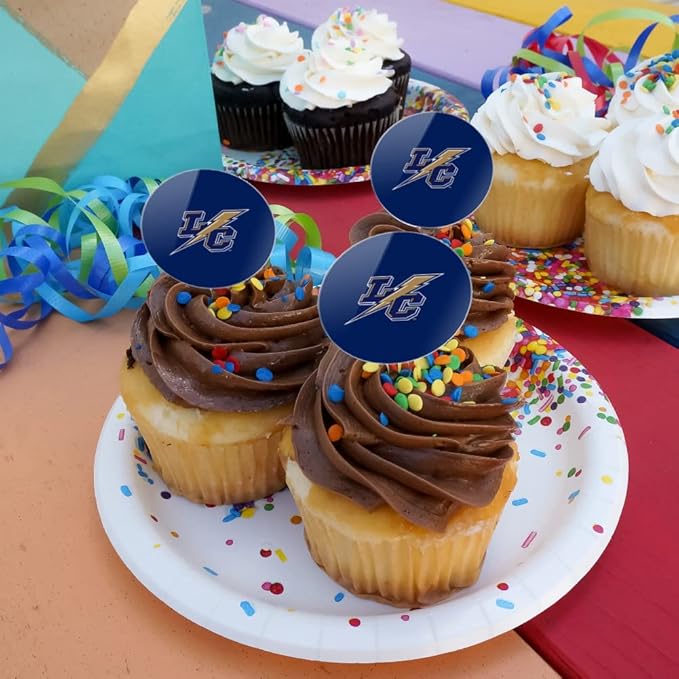 Lehman College Primary Logo Cupcake Picks Toppers Decoration Set of 6