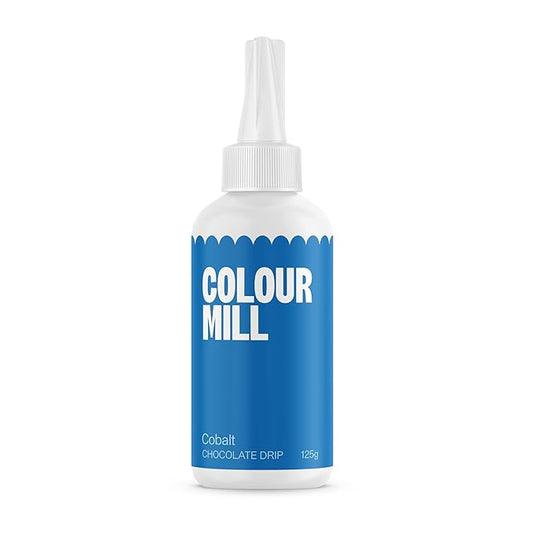 Colour Mill Chocolate Drip Easy-Melt Drizzle for Desserts, 125 Grams Cobalt