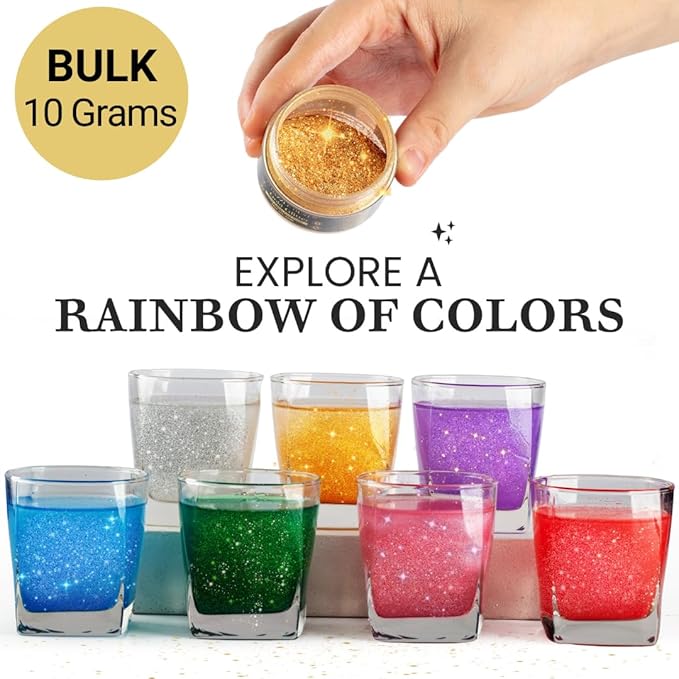Dazzle Dust Edible Glitter Sprinkles for Cake Decorating, Drinks, Cookie, Icing, Dessert Decorations, Sparkly Luster, Food-Grade, Vegan, Gluten Free, Kosher, Bulk 10g, Purple