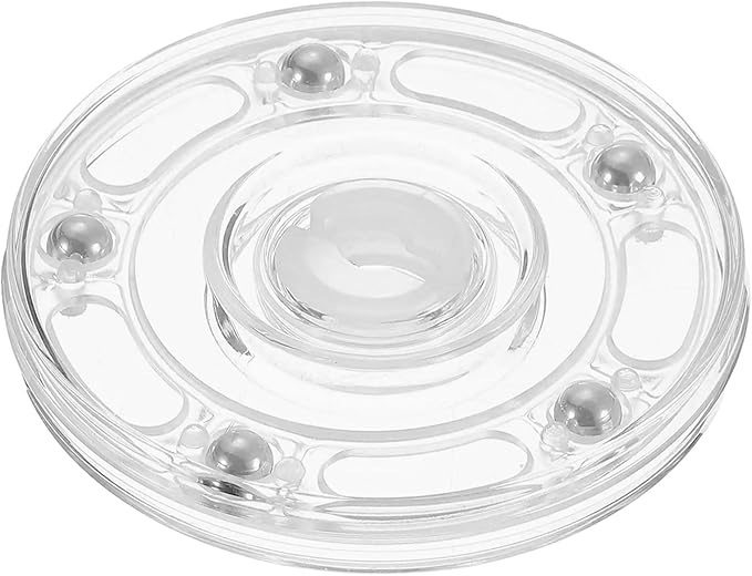uxcell Acrylic Lazy Susan Turntable, 3 Inch Clear Turntable Organizer Ball Bearing 360 Degree Rotating Tray for Spice Rack Table Cake Kitchen Pantry Decorating Bathrooms
