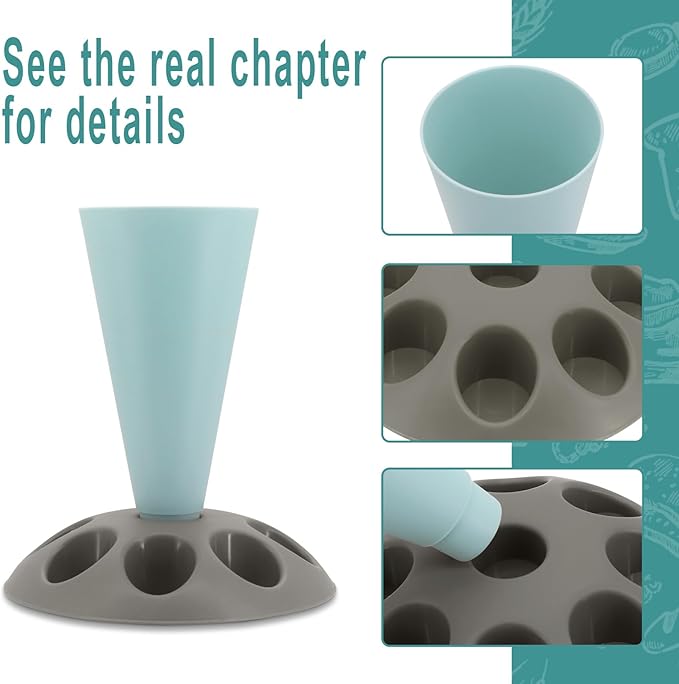 Piping Bag Stand, Pastry Bag Holder Stand with 8 Holder Slots, Plastic Pastry Bag, Piping Bag Stand, for Baking Accessories