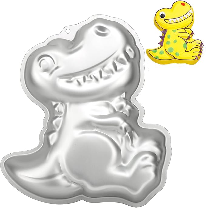 Dinosaur Shape Cake Pan, 3D Birthday Cake Pan, Aluminum Alloy Cake Molds Nonstick Baking Tools