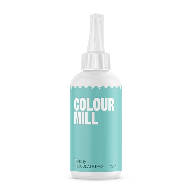 Colour Mill Chocolate Drip Easy-Melt Drizzle for Desserts, 125 Grams Tiffany