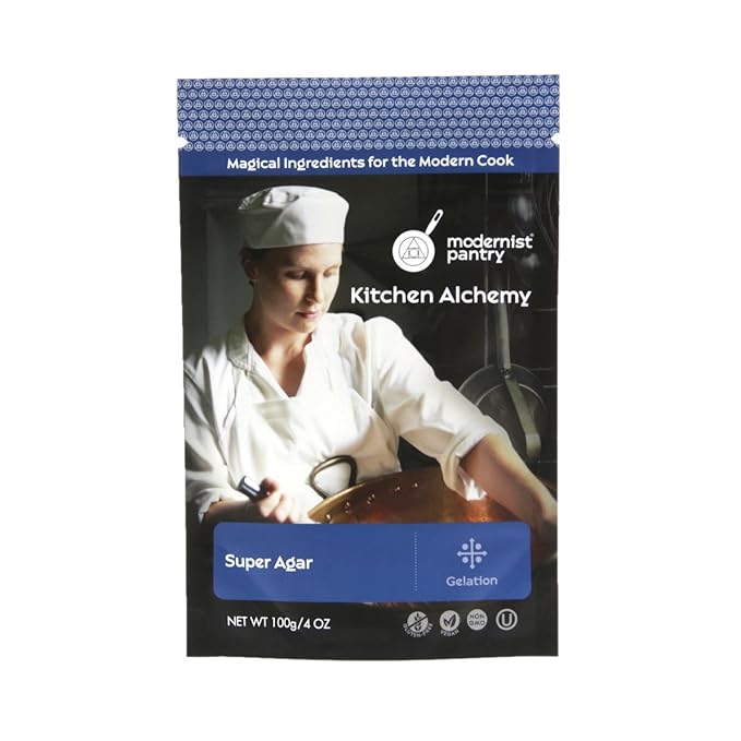 Pure Super Agar Powder - High Gel Strength Gracilaria Algae ⊘ Non-GMO Vegan OU Kosher Certified - 100g/4oz