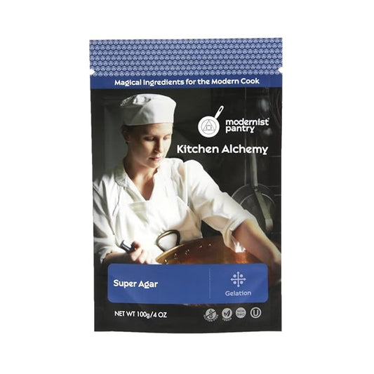Pure Super Agar Powder - High Gel Strength Gracilaria Algae ⊘ Non-GMO Vegan OU Kosher Certified - 100g/4oz