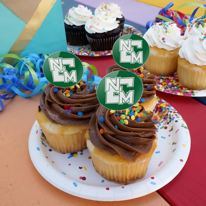 Eastern New Mexico University Primary Logo Cupcake Picks Toppers Decoration Set of 6
