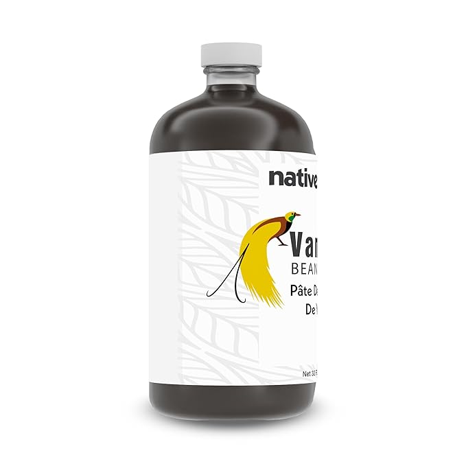 Vanilla Bean Paste - Native Vanilla - All Natural Pure Vanilla Bean Paste - Made with Organic Agave Syrup - For Cooking, Baking & Desserts - 100% Vegan & Kosher - Non-GMO & Gluten-Free - 32 oz