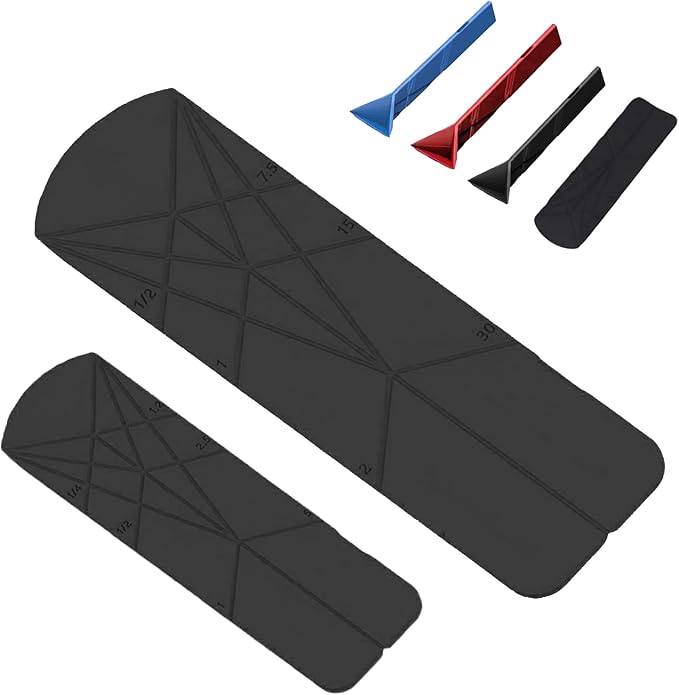FLAT 3-IN-1 FOLDING MEASURING SPOONS | Magnetic Polygons Measuring Spoon,2 Spoons with 6 Different Sizes｜Space Saving, Nesting Design for Kitchen Storage｜Food Grade Silicone (Black)