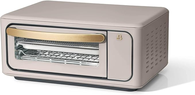 Beautiful Infrared Air Fryer Toaster Oven Kit – Special Edition Multi‑Function Countertop Oven with 10 Presets, Fast Heating & Accessories by Drew Barrymore (Porcini)