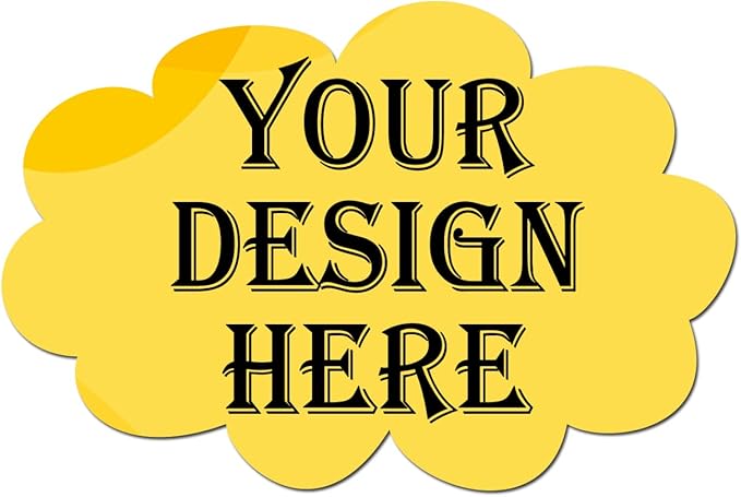 JOVELLO 50-600 Custom Stickers - Personalized Labels Stickers with Image Logo and Text(Cloud,3x4.5 Inch)