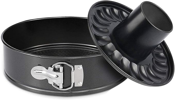 9 Inch Springform Pan, Nonstick Cake Pan, Heavy Duty Cheesecake Pan, Ice-Cream Cake Pan, 2 in 1 with Removable Bottom and Quick-Release Latch with Oven Baking Cake -Gray