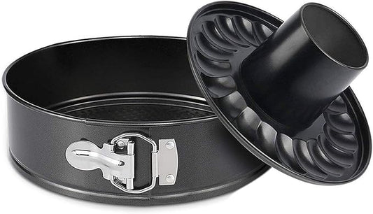 9 Inch Springform Pan, Nonstick Cake Pan, Heavy Duty Cheesecake Pan, Ice-Cream Cake Pan, 2 in 1 with Removable Bottom and Quick-Release Latch with Oven Baking Cake -Gray